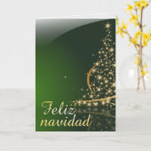 Motivo navideño verde con arbol de navidad. V2,0 Karte (Gelbe Blume)