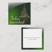 Motivo navideño verde con arbol de navidad V2,0 Mitteilungskarte (Vorne/Hinten)