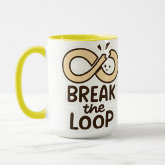 Motivtasse "Break the Loop" aus Keramik Tasse