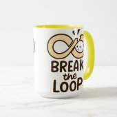 Motivtasse "Break the Loop" aus Keramik Tasse (VorderseiteRechts)