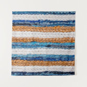 Motley Patchwork rug from denim jeans fabric, top  Wandteppich (Vorderseite (Horizontal))