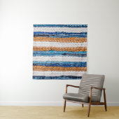 Motley Patchwork rug from denim jeans fabric, top  Wandteppich (Beispiel (Horizontal))
