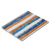 Motley Patchwork Teppich aus Jeans-Stoff, oben  Notizblock (Linke Seite)
