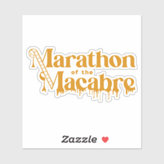 MOTM24-Aufkleber - Orange-Logo auf Weiß Aufkleber