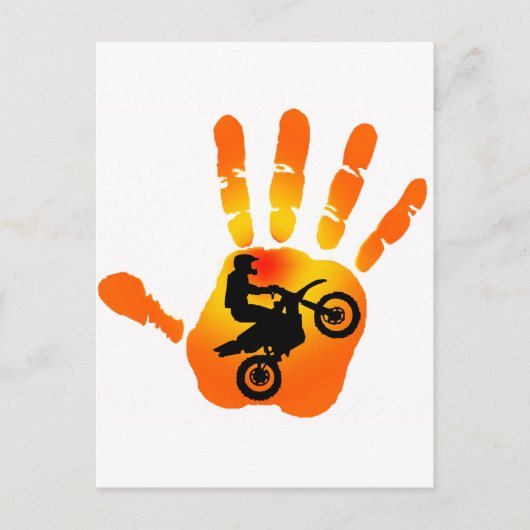 Moto-Abgase nehmen Postkarte (Vorderseite)