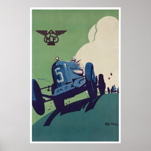 Moto Club De France Druck Rennwagen Kunst Französi Poster
