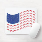 mOTO-cROSS-fLAG-wAVE Mousepad (Mit Mouse)