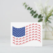 mOTO-cROSS-fLAG-wAVE Postkarte (Stehend Vorderseite)