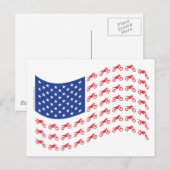 mOTO-cROSS-fLAG-wAVE Postkarte (Vorne/Hinten)