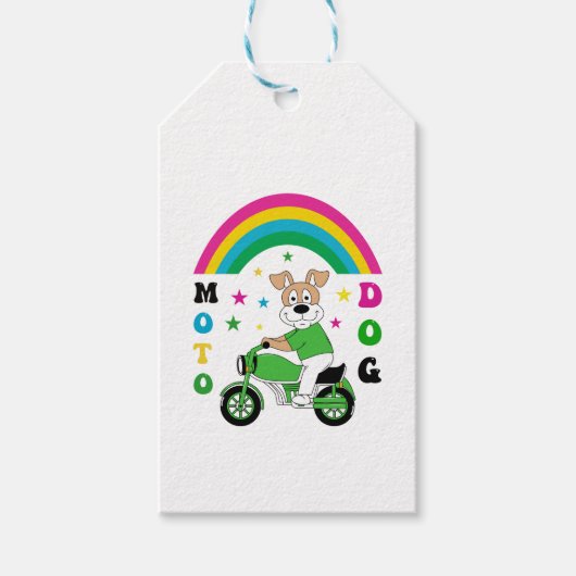 Moto Dog Geschenkanhänger (Vorderseite)