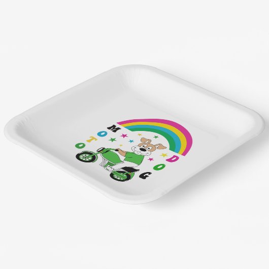 Moto Dog Pappteller (Gewinkelt)