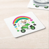 Moto Dog Rechteckiger Pappuntersetzer (angewinkelt)