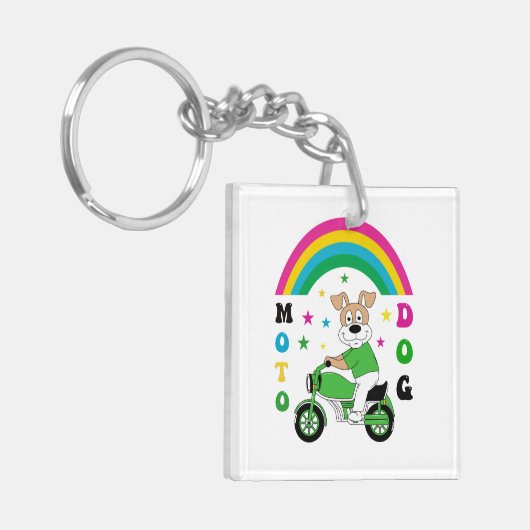 Moto Dog Schlüsselanhänger (Vorderseite links)