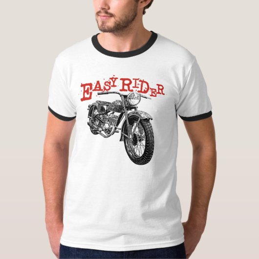 Moto einfacher Reiter T-Shirt (Vorderseite)