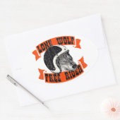 Moto-Fahrer Ovaler Aufkleber (Umschlag)