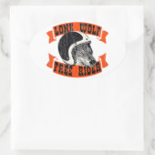 Moto-Fahrer Ovaler Aufkleber (Tasche)