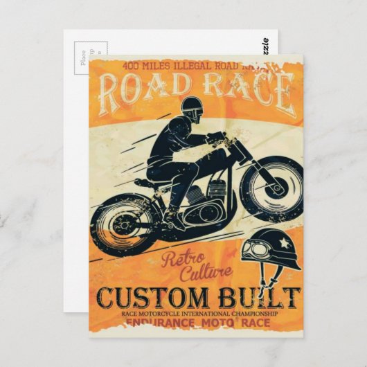 MOTO FANS POSTKARTE (Vorne/Hinten)