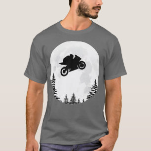 Moto GP Motorrad über den Mond fliegen T-Shirt