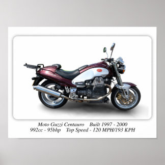 Moto Guzzi Centauro Klassisches Motorrad - A3 Größ Poster