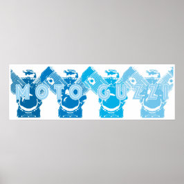 Moto Guzzi V7 Stone Motor Block Poster