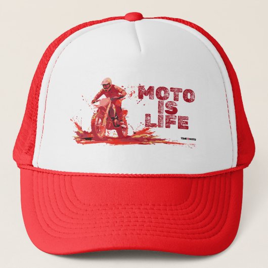 Moto Is Life Snap Trucker Hat Truckerkappe (Vorderseite)
