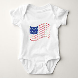 MOTO-Kreuz-Flaggewelle Baby Strampler