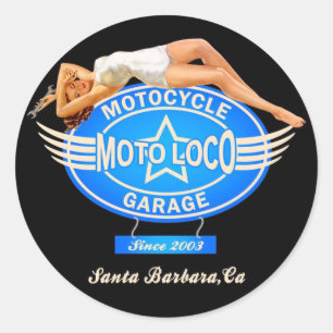 Moto Loco-Aufkleber Runder Aufkleber