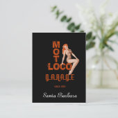 Moto Loco "Santa Barbara" Postkarte (Stehend Vorderseite)