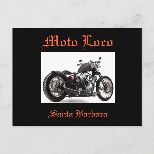 Moto Loco Santa Barbara - Postkarte (Vorderseite)