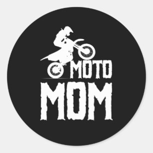 Moto Mama Motorcross Runder Aufkleber