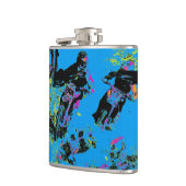 Moto-Mischen - Motocross-Renner Flachmann (Links)