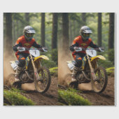 Moto-Mischen - Motocross-Renner Geschenkpapier (Flach)