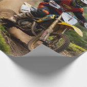 Moto-Mischen - Motocross-Renner Geschenkpapier (Ecke)