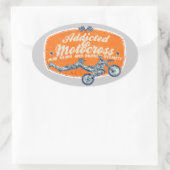 Moto-Rennen Ovaler Aufkleber (Tasche)