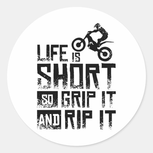 Moto Trial Bike Runder Aufkleber (Vorderseite)