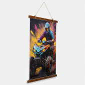moto Wandteppich Mit Holzrahmen (Gewinkelt)