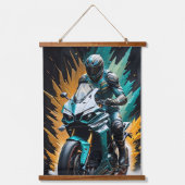 moto Wandteppich Mit Holzrahmen (Vorderseite)