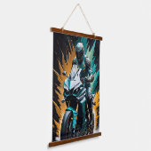 moto Wandteppich Mit Holzrahmen (Gewinkelt)