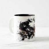 Moto-x-Race Zweifarbige Tasse (Vorderseite Links)