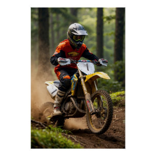 Moto-xing - Motocross-Rennfahrer Poster