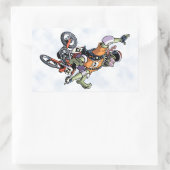 motobrutto rechteckiger aufkleber (Tasche)