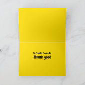 MotoChas Gracias in Udder Words Dank Karte (Innenseite)