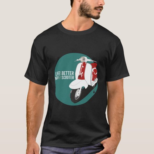 motocicleta con letlife ist besser mit meiner scoo T-Shirt (Vorderseite)