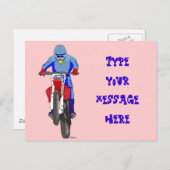Motocross 100 postkarte (Vorne/Hinten)