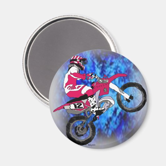 Motocross 306 magnet (Vorderseite/Rückseite)