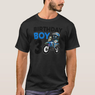 Motocross 3 Jahre alt Dirt Bike Geburtstagsparty T-Shirt