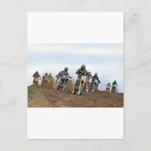 Motocross Action Postkarte (Vorderseite)