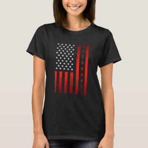 Motocross American Flag Dirt Track Racing T-Shirt