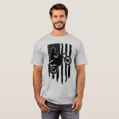 Motocross American Flag T - Shirt (Vorne ganz)