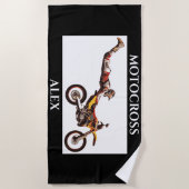MOTOCROSS Badetuch. Strandtuch (Vorderseite)